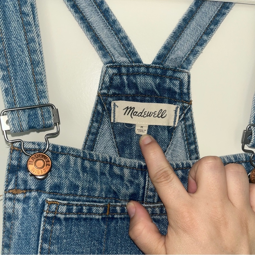 Madewell Adirondack Jean Short Overalls - Picture 6 of 8
